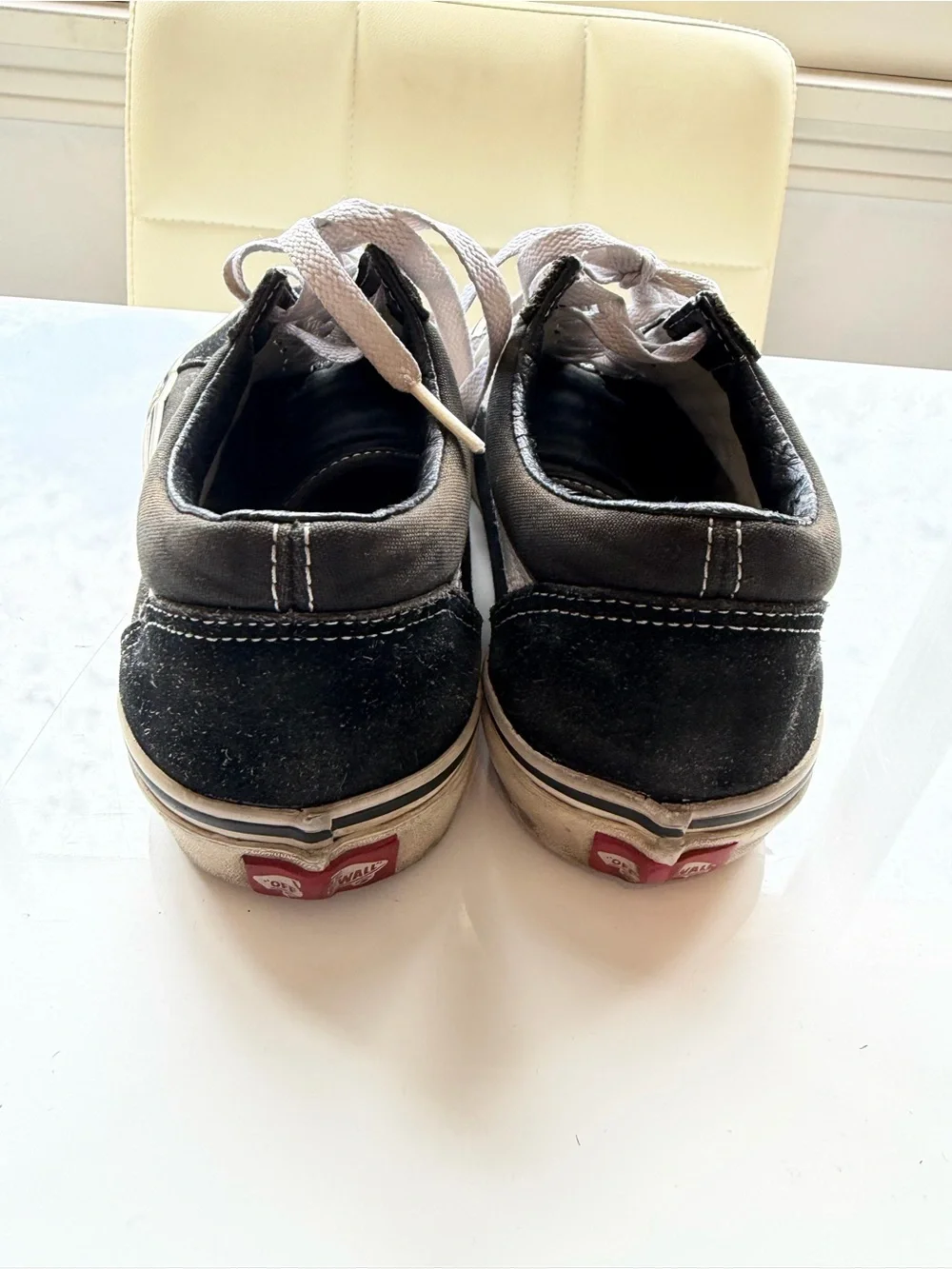 Vans Black Canvas Low-Top Sneakers with White Stripe